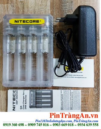 Nitecore Q4; Máy sạc pin Lithium 3.7v Nitecore Q4 _Sạc được 1,2,3,4 Pin 18650, 14500, 18350, 16340, CR123A,..